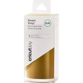 2008814 - Cricut Joy Smart Vinyl Gold; 1 roll 13.9 cm x 304.8 cm (5.5"x 120"); Matte finish; Works without a cutting mat – just load & go!; Durable, yet removes without residue; Indoor use, easy to weed & apply; For Cricut Joy™